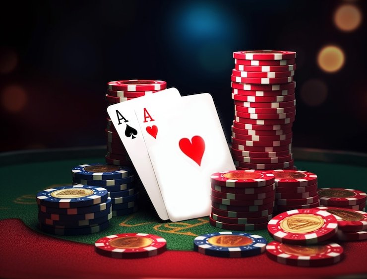 Studio live-dealer gamescom dengan permainan blackjack dan roulette multi-kamera